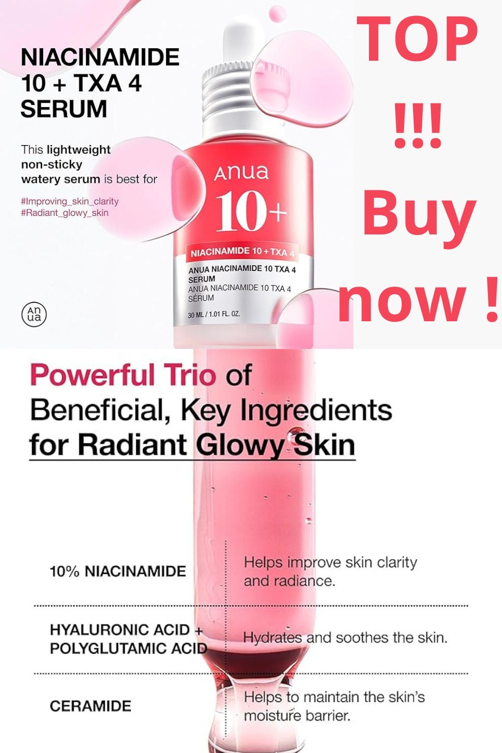 Anua Niacinamide 10% + TXA 4 % serum