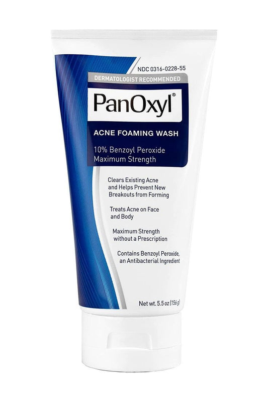 Panoxyl Acne Foaming wash 10 % Benzoyl Peroxide.